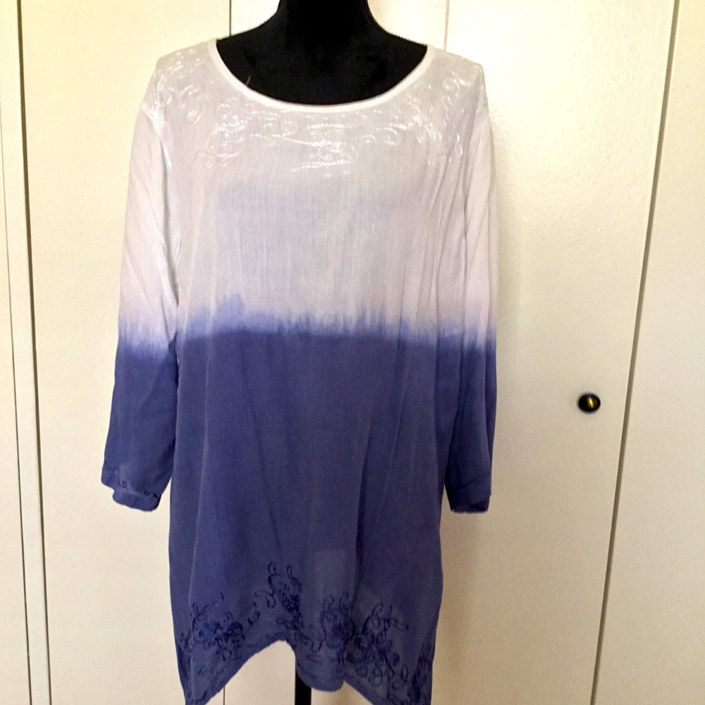 Blue & White Ombré blouse!